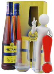 Metaxa 5* + 2 Poháre 38% 0,7L