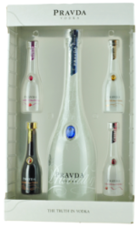 Pravda Vodka Set 39,44% 0,9L (set)