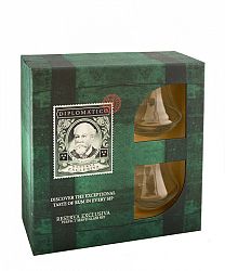Diplomático Reserva Exclusiva 12Y + 2 poháre 0,7l (40%)