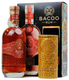 Bacoo 7YO RUM 40% 0.7L (darčekové balenie s pohárom)