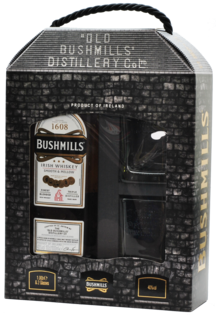 Bushmills 40% 1l (darčekové balenie s 2 pohármi)