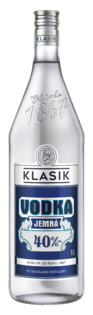 Klasik Vodka Jemná 40% 1l (holá fľaša)