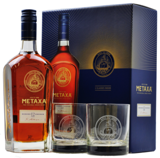 Metaxa 12* 40% 0,7L (darčekové balenie s 2 pohármi)