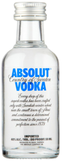 Mini Absolut 40% 0,05l (holá fľaša)