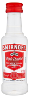 Mini Smirnoff Red 37,5% 0,05l (holá fľaša)