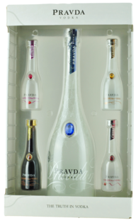 Pravda Vodka Set 39,44% 0,9L (set)