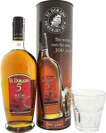 El Dorado 5 ročný s pohárom 40% 0,7l