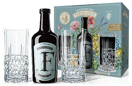 Ferdinand's Saar Dry Gin s 2 pohármi 44% 0,5l