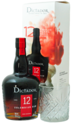 Dictador 12YO 40% 0.7L (darčekové balenie s 1 pohárom)