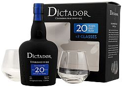 Dictador 20 ročný s 2 pohármi 40% 0,7l