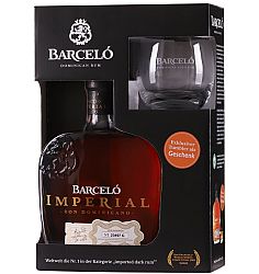 Ron Barceló Imperial s pohárom 38% 0,7l