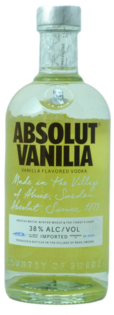 Absolut Vanilia 38% 0.7L (čistá fľaša)