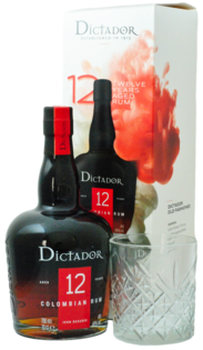 Dictador 12YO 40% 0.7L (darčekové balenie s 1 pohárom)