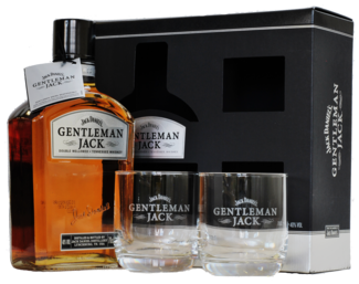 Jack Daniel´s Gentleman Jack 40% 0,7L (darčekové balenie s 2 pohármi)