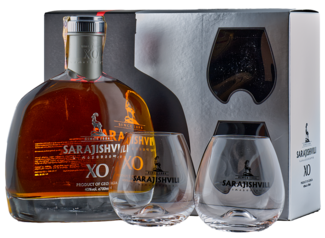 Sarajishvili XO 40% 0,7L (darčekové balenie s 2 pohármi)