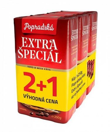 Popradská káva extra špeciál 3x250g