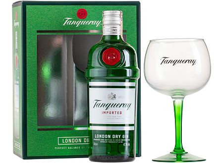 Tanqueray Gin 47,3% s 1 pohárom 0,7l